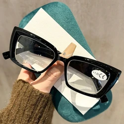Vintage - Inspired Square Frame Sunglasses - Stylish and Versatile High - Definition Eyewear - +100 (Black)