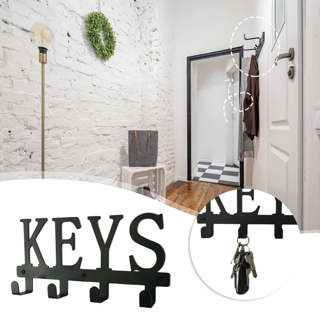 Gancho de pared para colgar llaves, colgador de almacenamiento, organizador  de decoración para toallas, cocina, puerta, entrada del Hogar - AliExpress