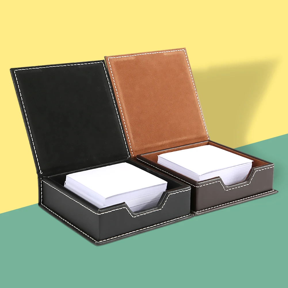 Office Accesories Desk Organizer Set Square Pencil Holder Case PU Leather Name Card Stand Mouse Pad Memo Paper Holder T95H