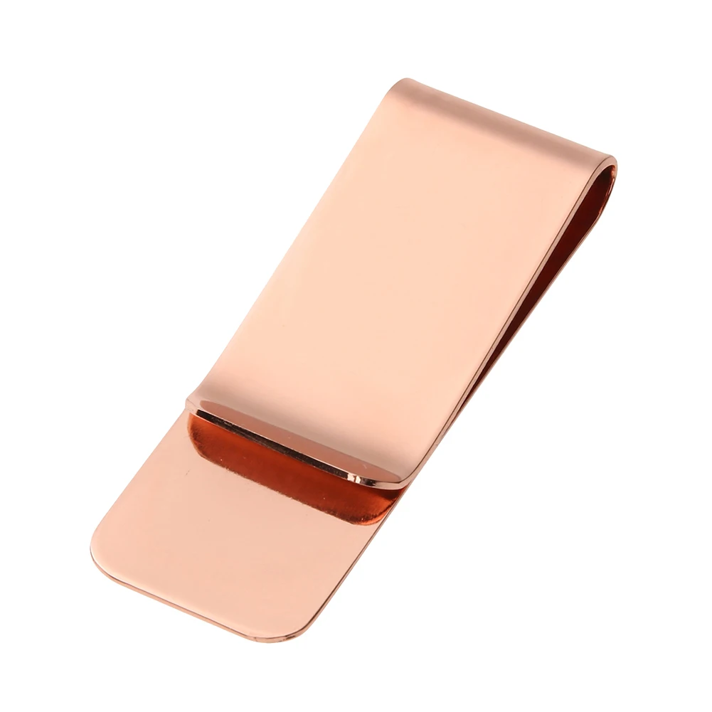 Stainless Steel Folder Stripe Creative Business Banknote Folder Portable Minimalist Multifunctional Slim for Pocket Purse