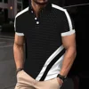 2025 Summer Sports POLO Shirt light ripe casual fashion urban lapel short sleeve collage/patchwork polka dot breathable T-shirt 3