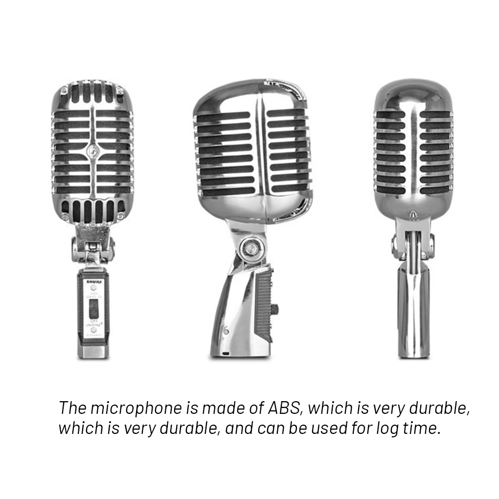 Dynamic Microphone Vintage Portable Bar Stage Performance KTV Karaokes Speech Mic  Home Electric Accessories Singer