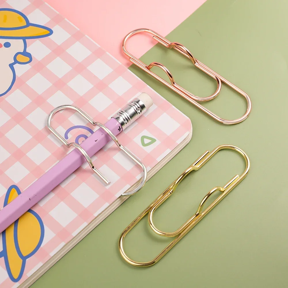1/5/10PCS Multifunctional Metal Pen Clips Portable Paperclip Pen Holders for Notebook Journals Clipboard School Office Supplies