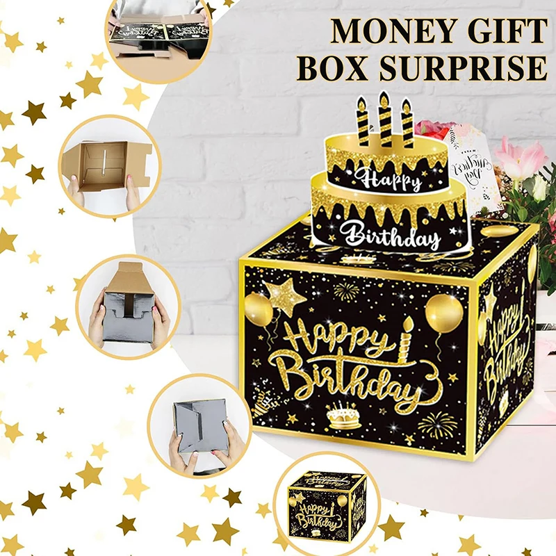 Money Pull Box Birthday Money Gift Case Birthday Surprise Box Cash Pull Gift For Cash