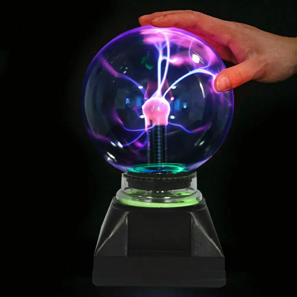 8in Plasma Ball Touch Activated Magics Globe Orb Table Lamp Sphere Nebula Light