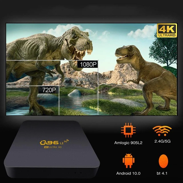 Boîtier Smart TV Boom Q96 MAX - 4K, 2.4/5G, Android 10.0, WiFi –