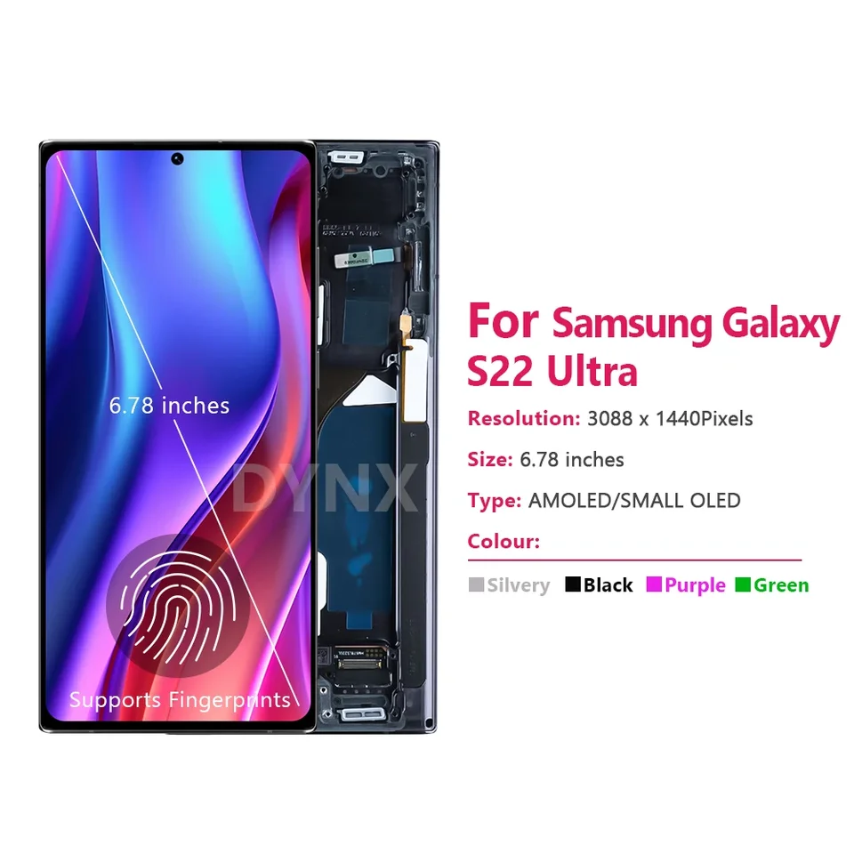 6.67 Inch AMOLED Original for S22 Ultra 5G, OLED LCD 6.67 Inch AMOLED Original for S22 Ultra 5G, OLED LCD