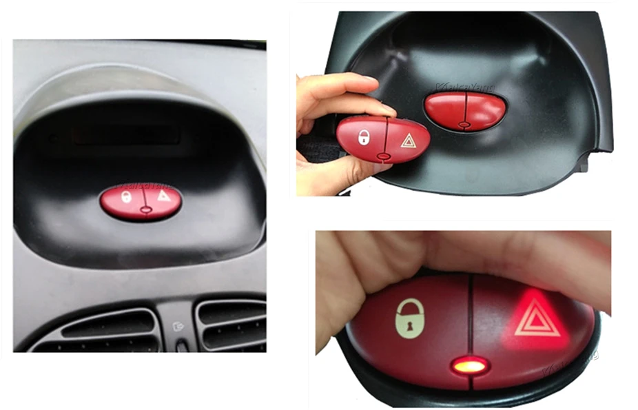 Warnblinkschalter, gefährlicher Lichtschalterknopf für Peugeot 206 207 Citroen C2 6554L0 96403778 JK – Detail 1