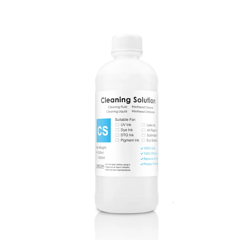 500ML Eco solvent Ink Cleaning Solution Liquid for Epson L1800 DX5 DX7 TX800 XP600 For Mimaki JV3 JV33 JV34 CJV5 JV5 for Roland