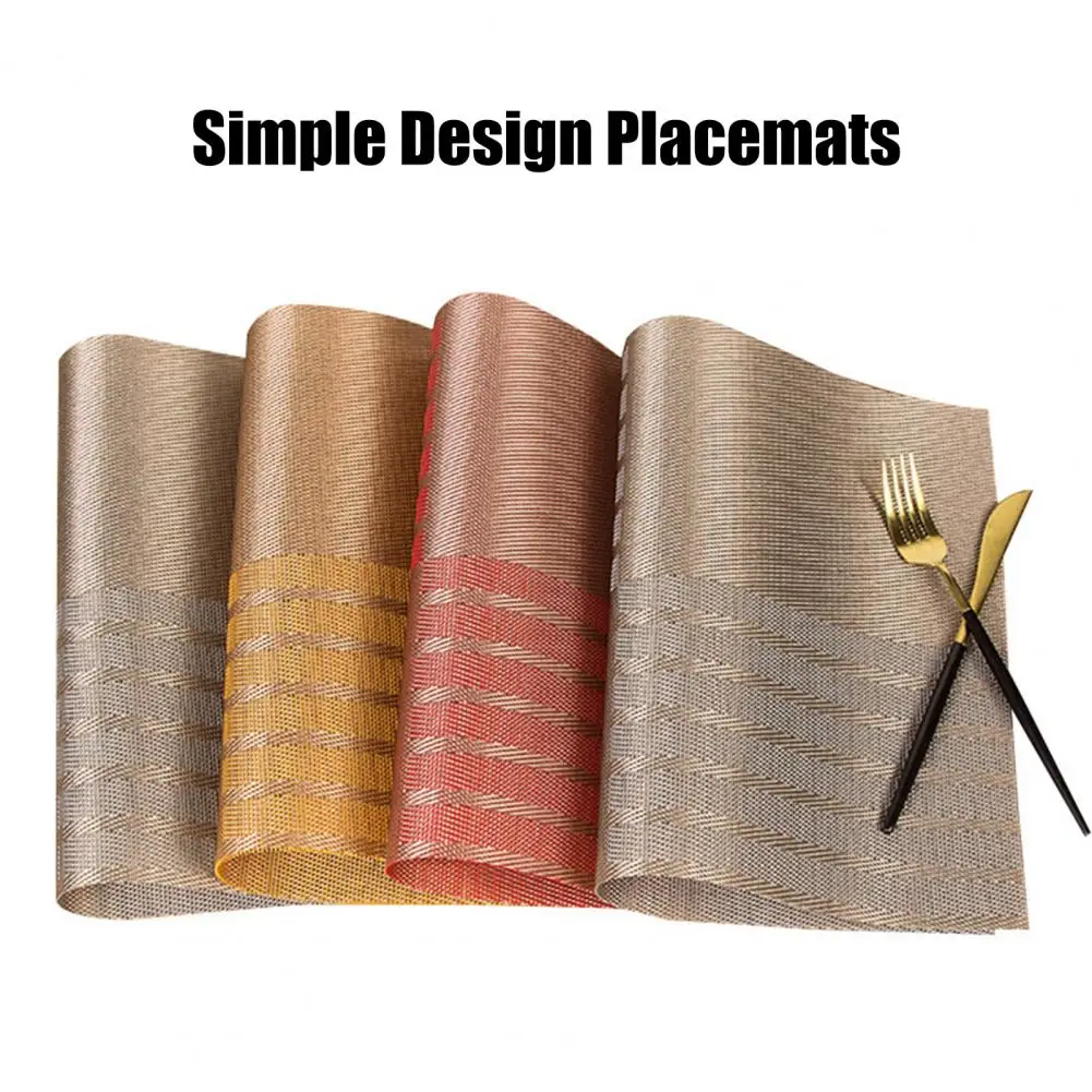 

Elegant Table Decor Heat Resistant Non-slip Table Placemat Set for Dining Table Protection Easy to Clean Kitchen Mat for Dish