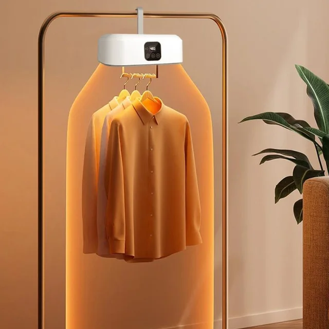 Portable Clothes Dryer 600W 15min Fast Drying Small Compact Foldable Electric Drying Machine with Remote Control 6