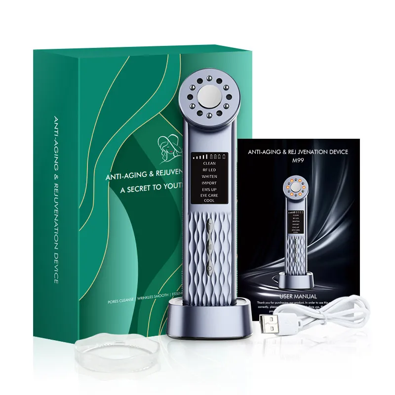Home Use Red Therapy EMS RF Facial Massage Instrument Tightening Device Steel Stainless Skin Facial Skin Care Beautify Tool neck face massager,skin care device