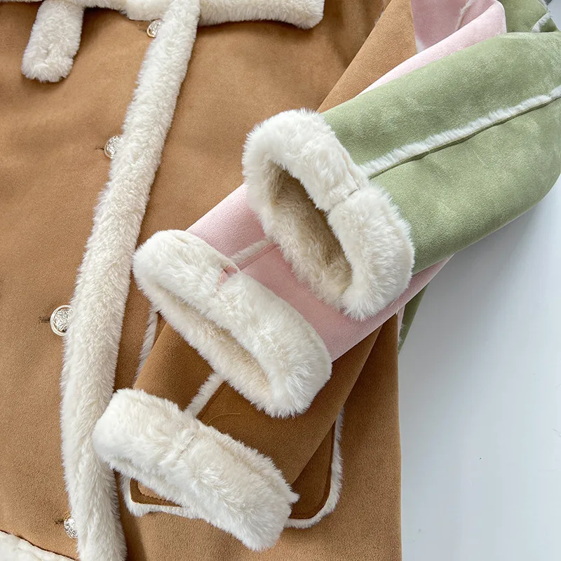 Imitation Rabbit Fur Coat for Women, Plush Parkas, Warm and Thickening, Plus Size, Women's Clothing, Sweet Fashion, Winter