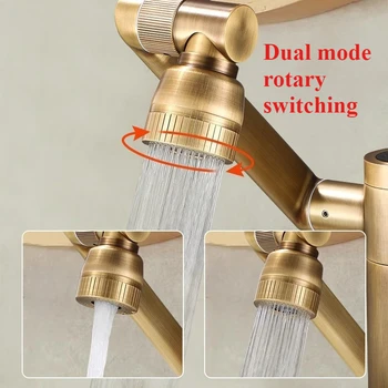 โบราณก๊อกน้ําห้องน้ําอัจฉริยะดิจิตอลจอแสดงผล LED ก๊อกน้ําอ่างล้างหน้าร้อนและเย็นห้องน้ําทองเหลืองอ่างล้างหน้า Vanity ก๊อกน้ํา 2