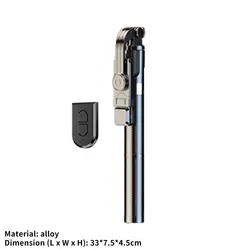 Enhanced Wireless Foldable Selfie Tripod Stand (Black)