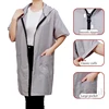 Men's and women's short sleeved thin kitchen waterproof and oil proof cover zippered work clothes aprons coats pet clothes 5