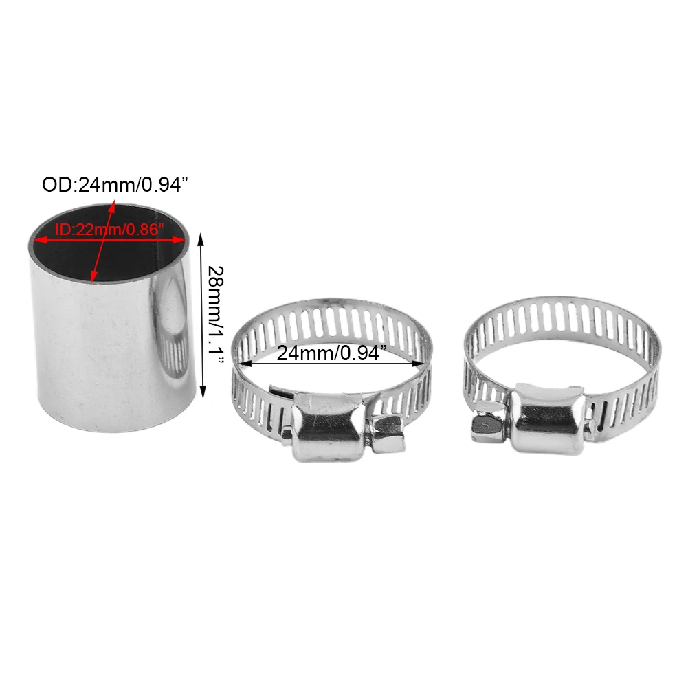 1 Set 24mm Heater Exhaust Pipe Connector Exhaust Pipe For Webasto Eberspacher Diesel Night Boat Automobile Tool Accessories diesel heater exhaust pipe heater duct connector air heater exhaust connector