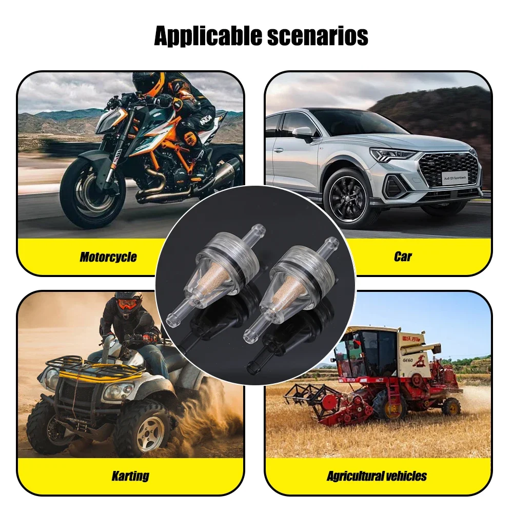 Nuovo filtro benzina nucleo in rame per moto filtro carburante in linea benzina universale resistenza elemento filtro carburante per auto moto - Image 2