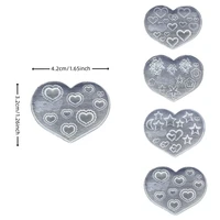 4 Pieces Manicure Silicone Mold Reusable Valentine's Day Versatile And Gentle Love Rose Party Nail Decoration Nail Salon 2