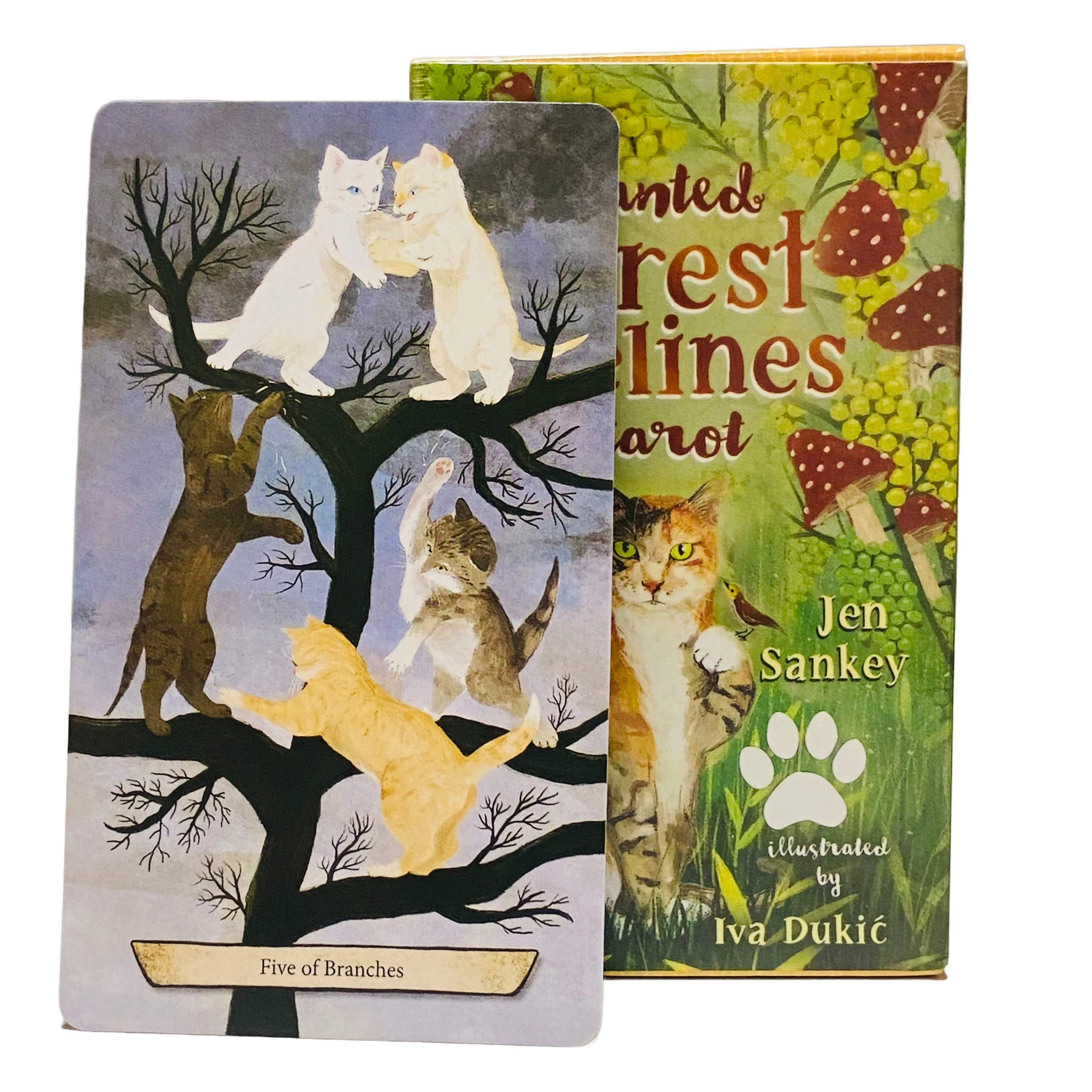 Enchanted Forest Felines Tarot Cards 78Pcs The Power of Cat-omancy Cute Kitten Tarot Cards for Cat Lovers