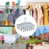 Foldable Drip Hanger with 32 Clips - Plastic Hanging Drying Rack for Clothes Underwear Socks 2