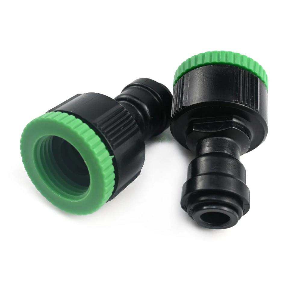 2-teiliges Schnellverbinder-Set, 1/2 Zoll und 3/4 Zoll Innengewinde für 6–8 mm PE-Rohr, Aquarium, RO-Umkehrosmose-System, Wasserfilter-Anschluss