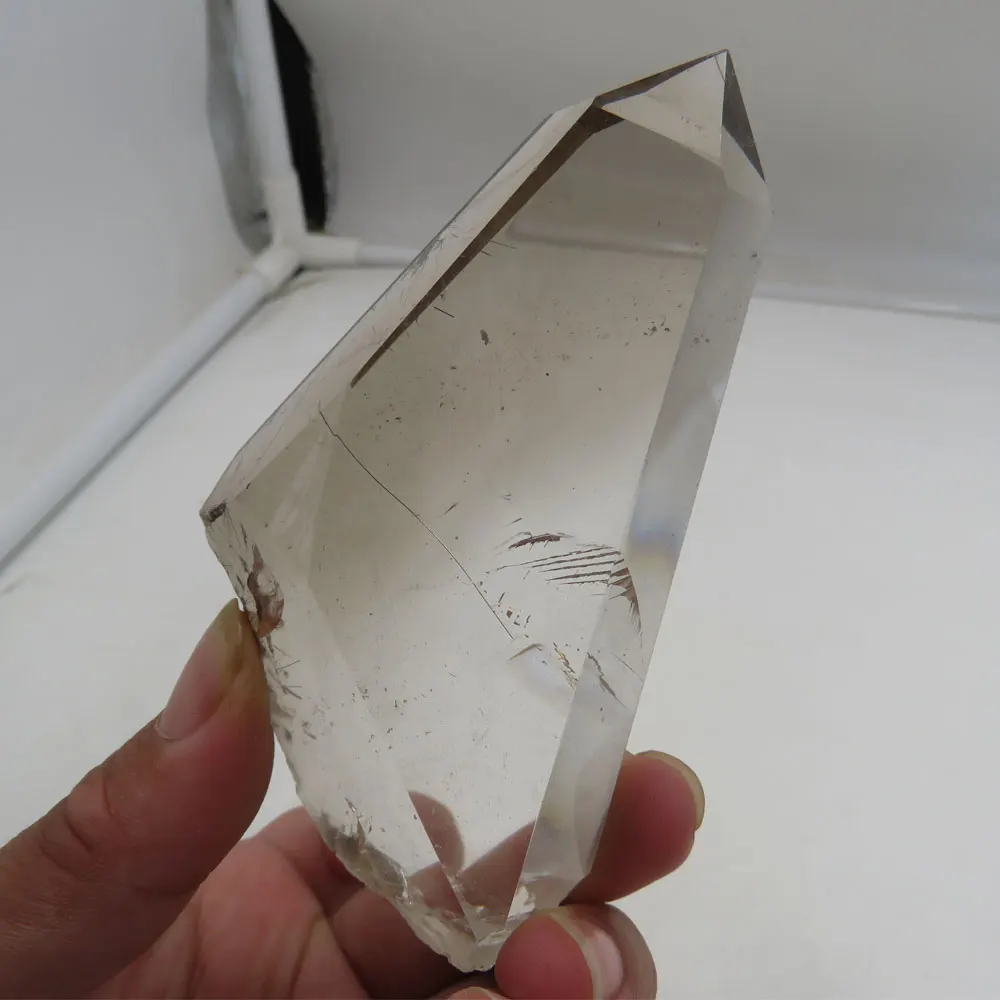 

Редкий 131 г натуральный свет дымчатый рутил рутилированный кварцевый кристалл WandReiki лечебный фэншуй Карманный точильный камень домашний декор 2022 подарок