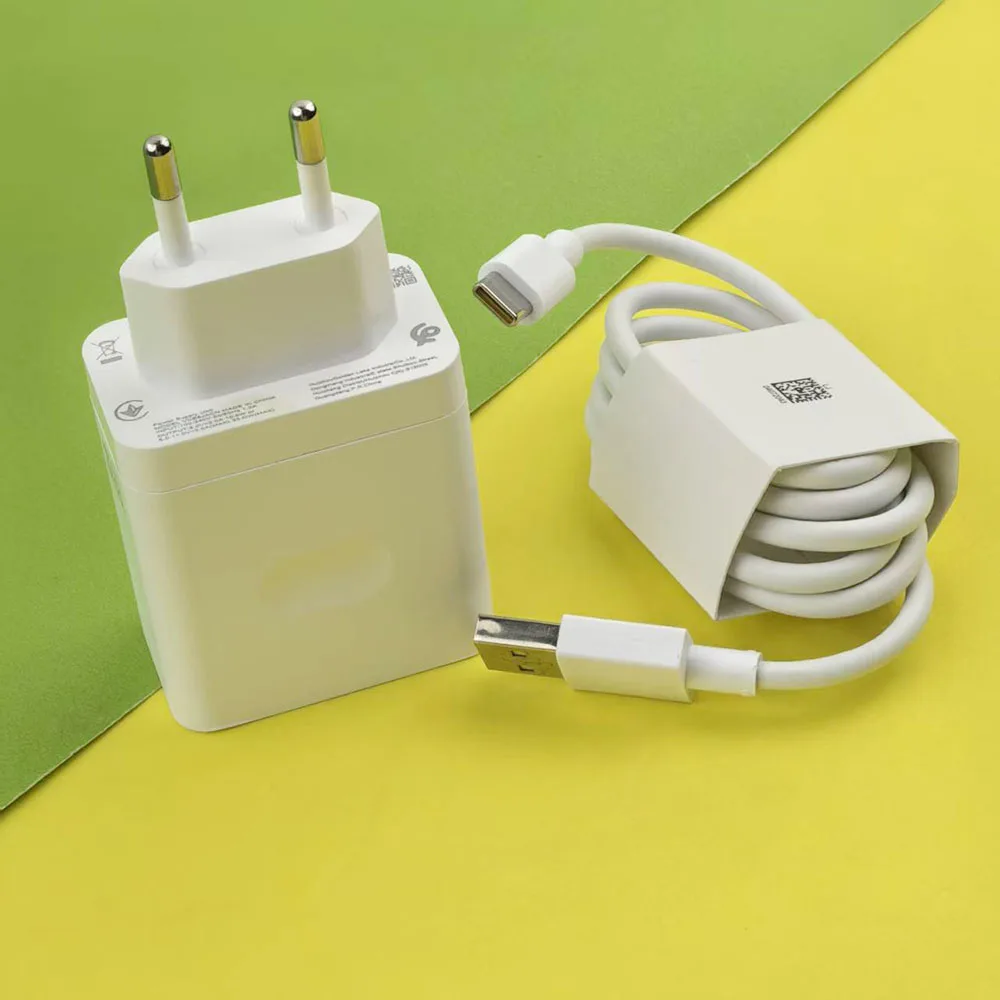 33W Supervooc Charger EU Fast Charging Power Adapter with USB Type-C Cable