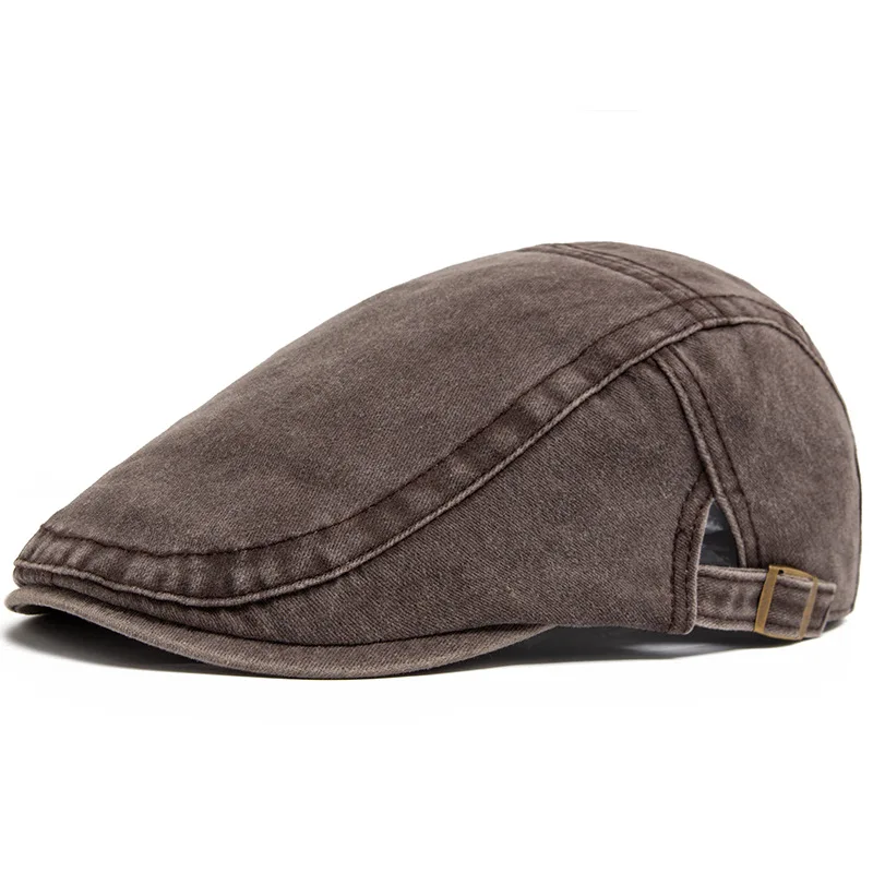 Hot sale Vintage Painter Beret Unisex Fashion Flat Visor Cap Casual Autumn Retro Cotton Solid Newsboy Hat Summer Adjustable