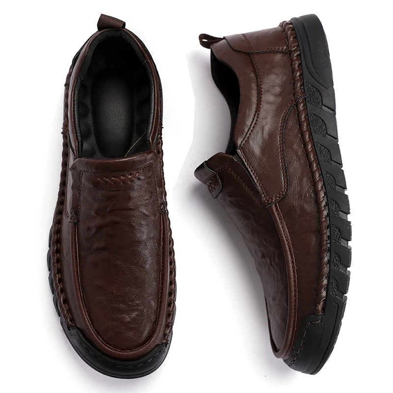 

WAERTA Men Shoes Soft Luxury Quality Loafers Comfortable Breathable Casual Genuine Leather Shoes for Men 2023 New Wear-resistant