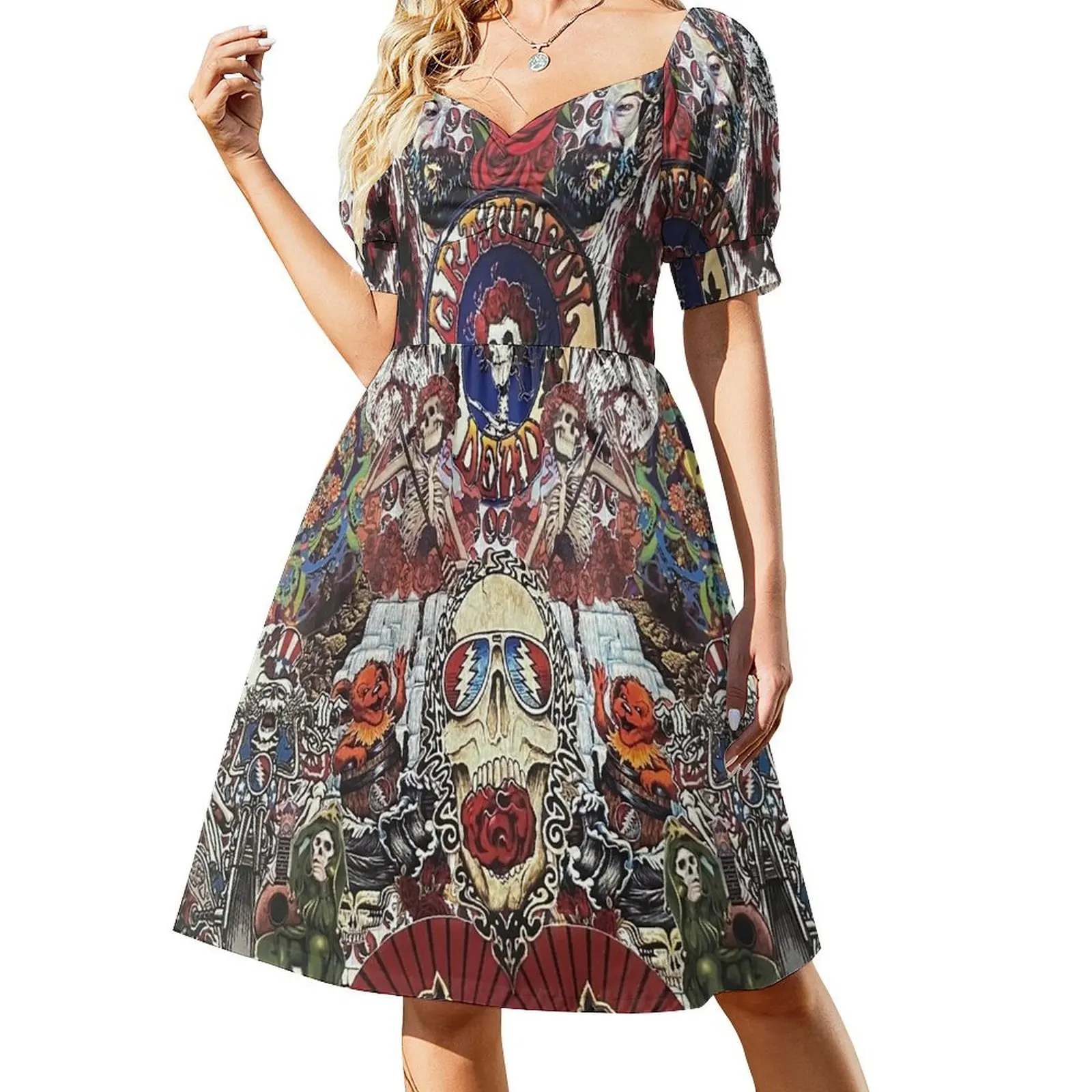 Vestido de fiesta de manga corta con diseño de oso relámpago, vestidos de mujer para ocasiones especiales, vestidos de mujer