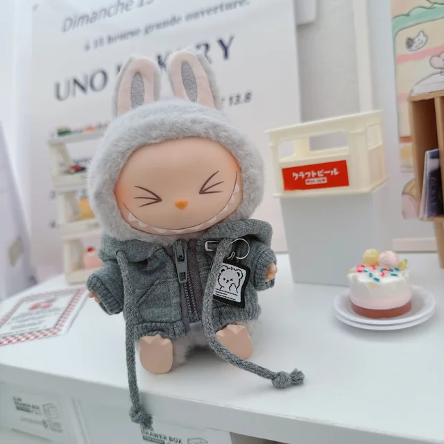 Labubu 17cm Doll Clothes Pendant Set – Cute DIY Hoodie & Accessories, Fun Baby Outfit & Perfect Christmas Gift 3