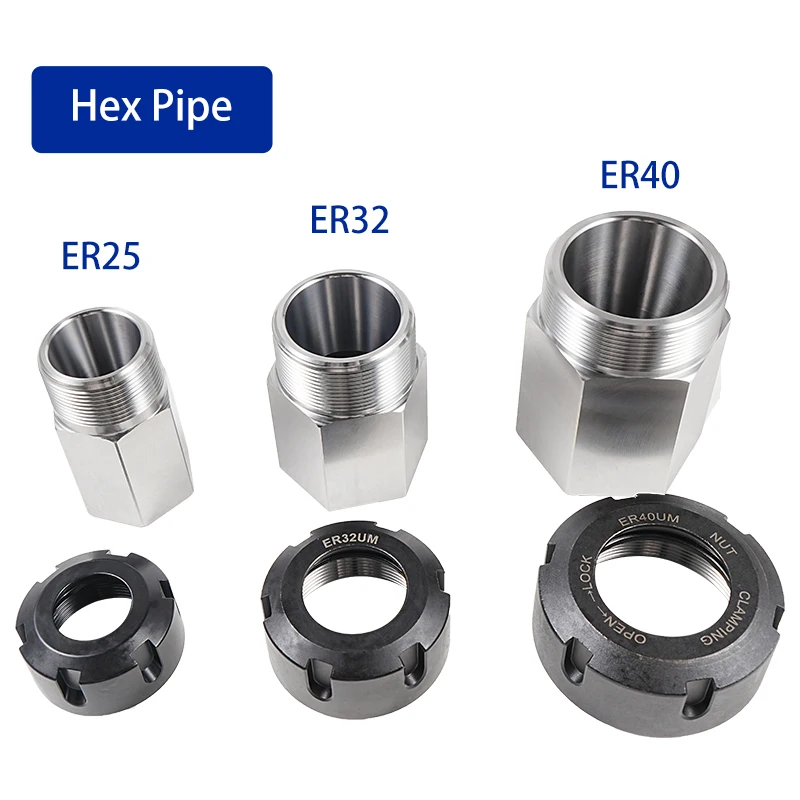 Collet Block Holder ER Square Hex ER/25/32/40 Block Chuck Workholding for CNC Lathe Engraving Machine