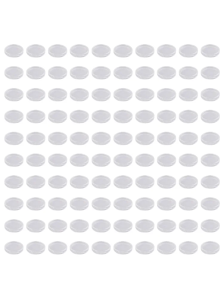 100Pcs 28mm Transparent Plastic Coin Holder Coin Collecting Box Case For Coins Storage Capsules Protection Boxes Container 3