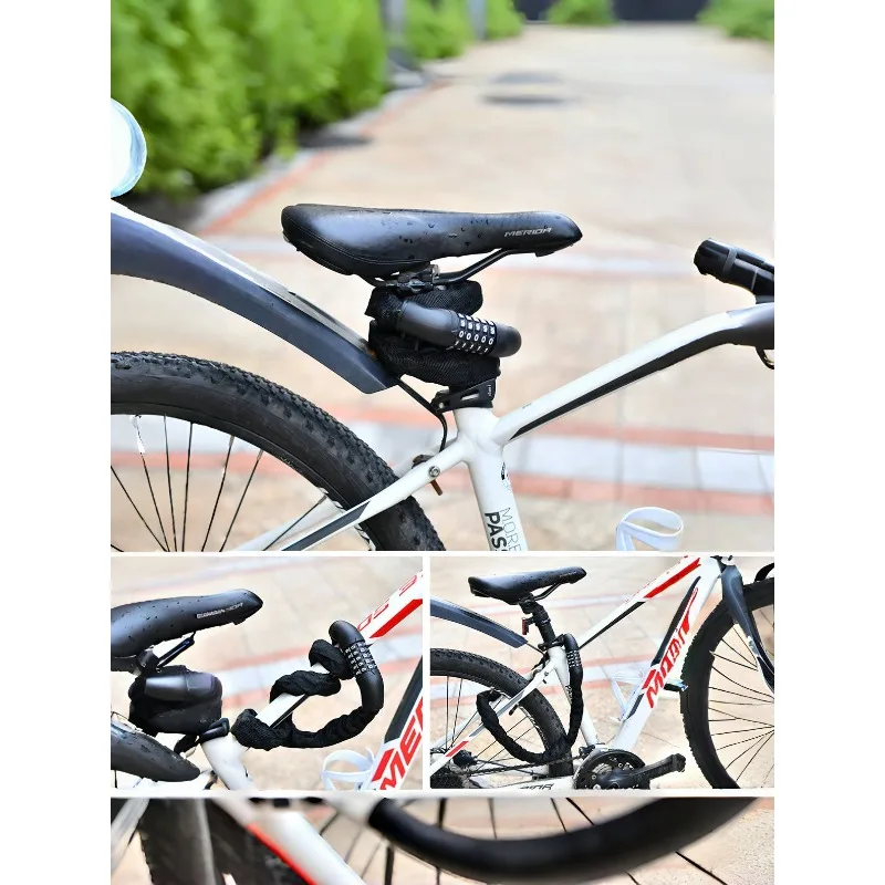 Motorcycle Chain Lock Electric Vehicle Anti-Theft 5 Digit Code Combination Security Lock Mount Bike Iron Chain Lock