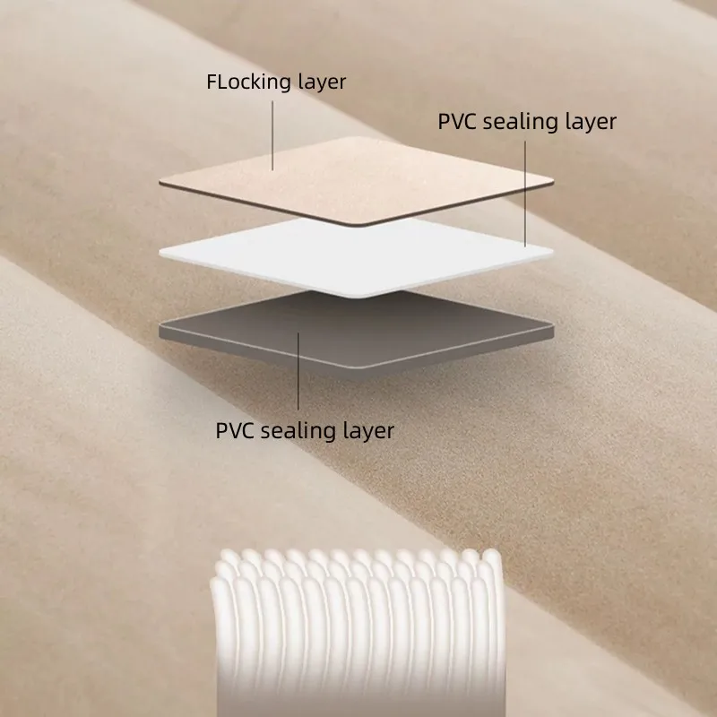 Tesla Model Y PVC Flocking Inflatable Mattress Folding Car Outdoor Travel Sleeping Bed Portable 10cm Thick Car Rear Seat Mat