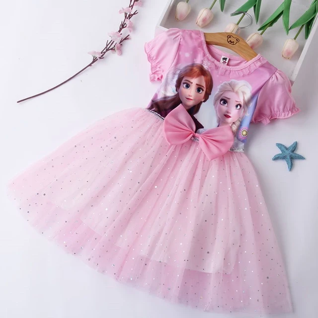 Robe de princesse Elsa reine des neiges pour filles, vêtements pour  enfants, costume de fête, vêtements pour enfants, été, 2-8 ans - AliExpress