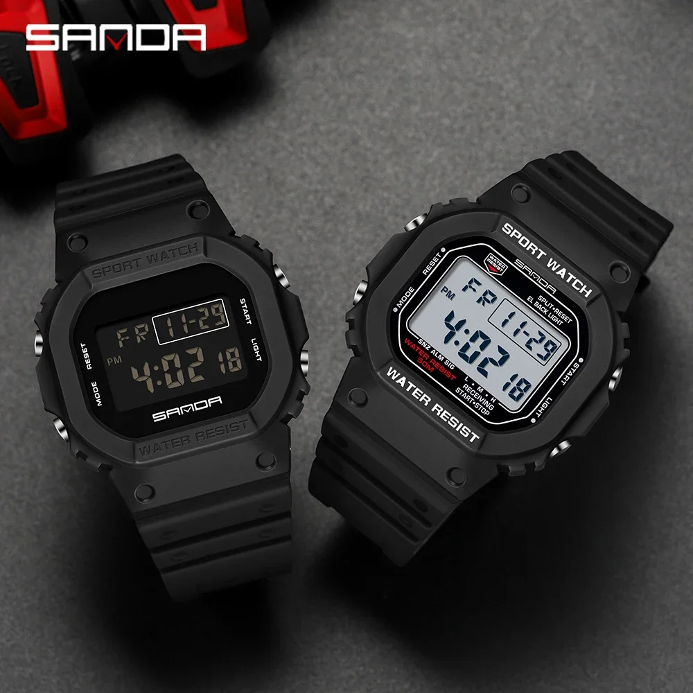 Sleek Digital Waterproof Sport Watch - Unisex Fashion Timepiece