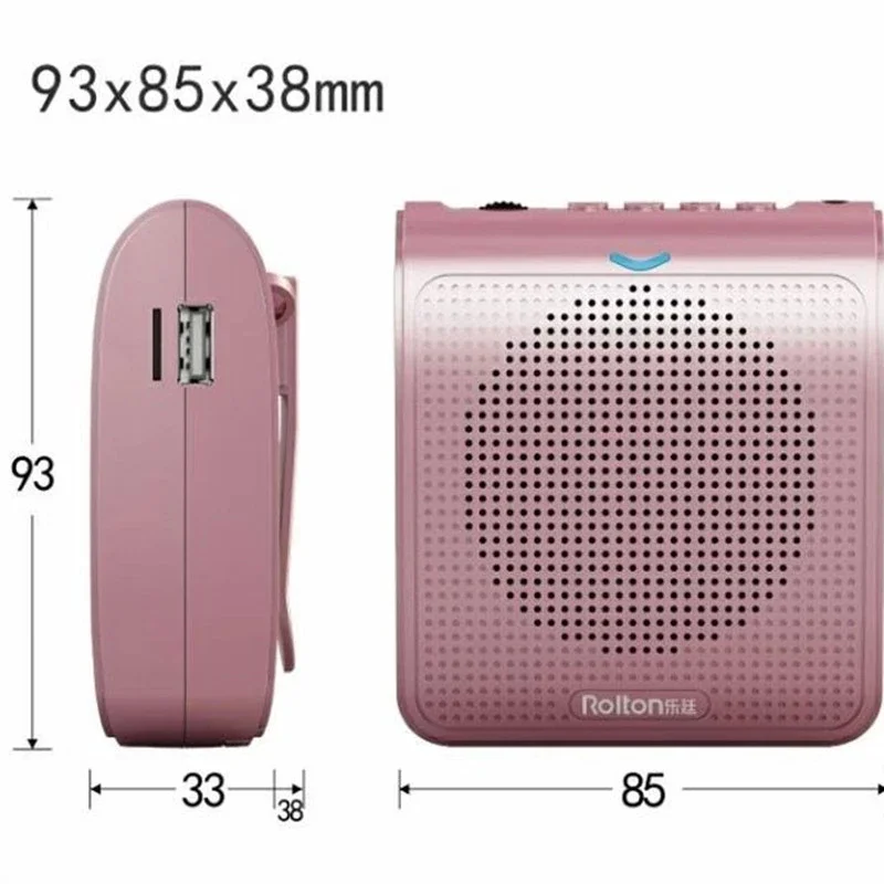 Rolton K100 Loud Speaker Portable Microphone Mini Voice Amplifier with USB FM Radio for Teacher Tour Guide Teacher Training images - 6