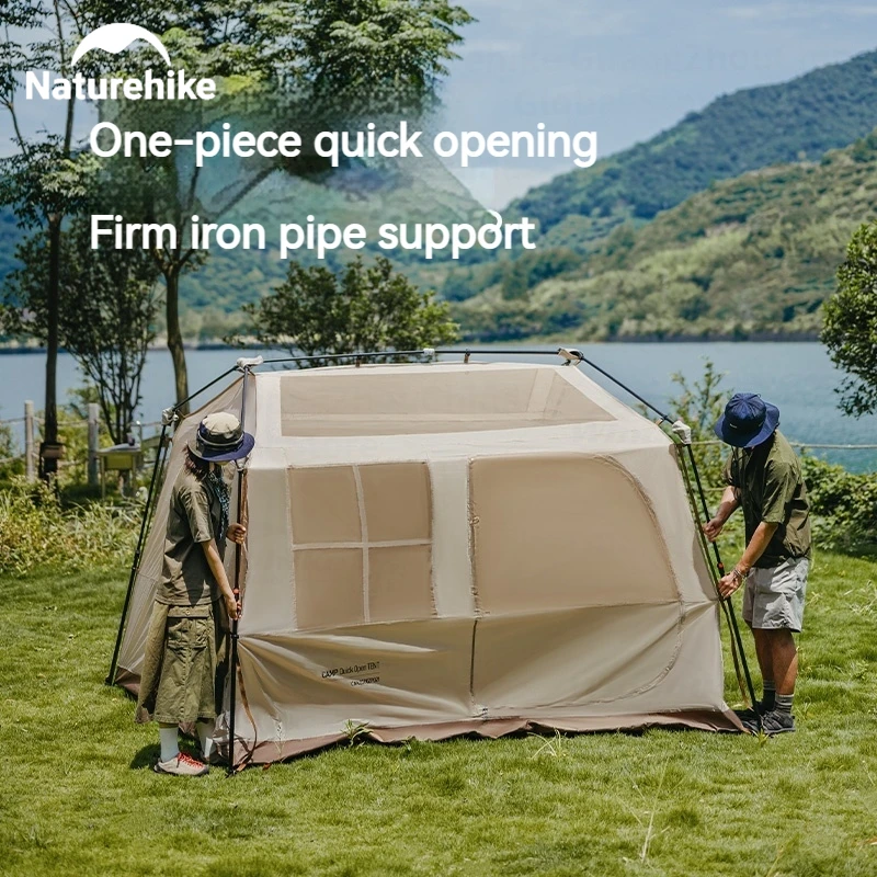 Naturehike Village 6.0 Quick Opening Tent Waterproof Black Coating Sunscreen Automatic Tent Camping Outdoor Travel Portable