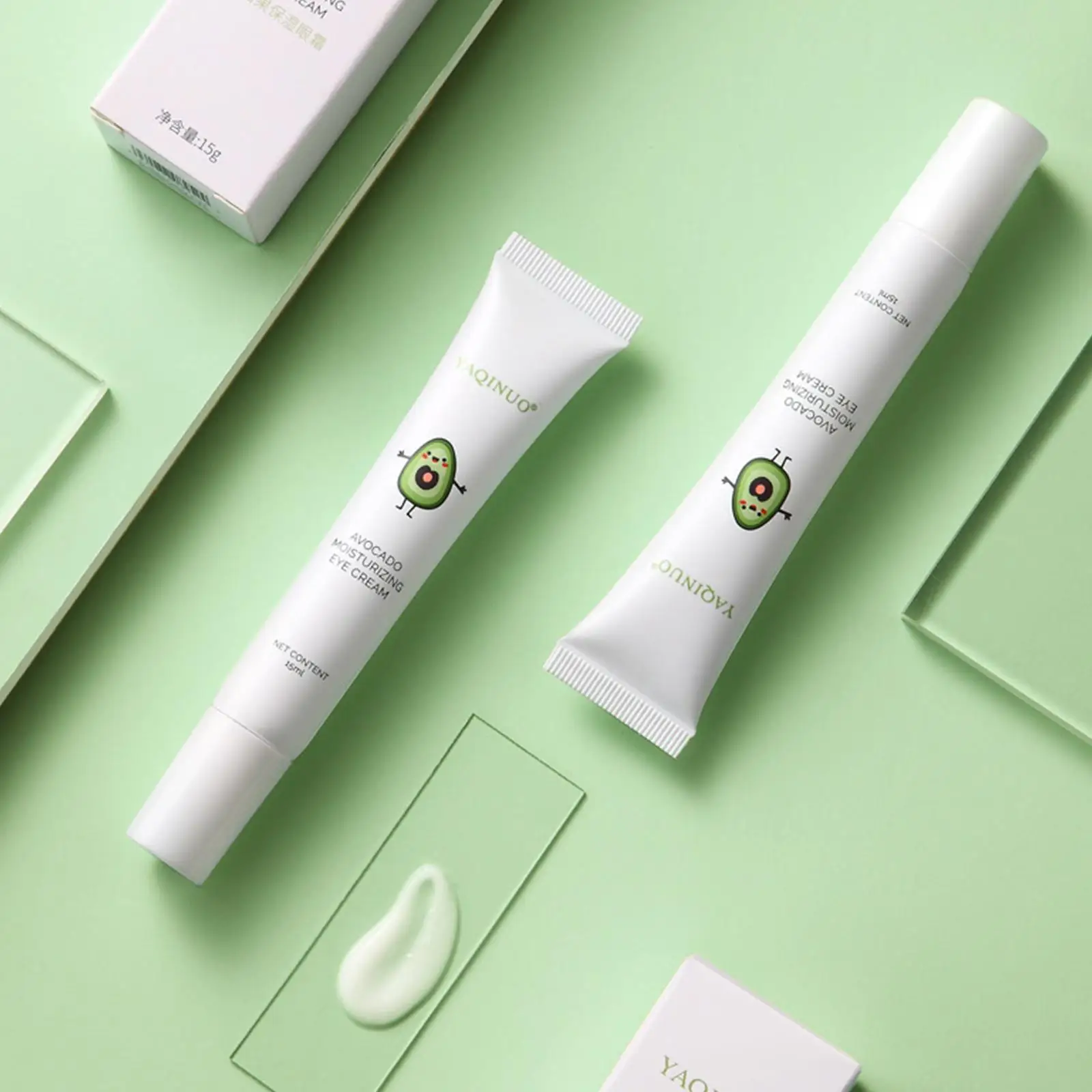 Natural Avocado Eye Cream Elastic Moisturizing Eye Cream Anti-Wrinkle Diminishing Eye Lines and Dark Circles Skin Care