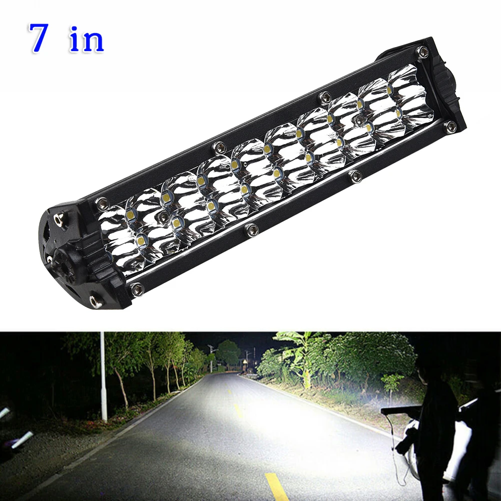 

7 Inch Slim Double Dual Row Fog Light Bar Lamp Led Combination IP67 Waterproof Dustproof Shockproof Car Auto Light Accessories