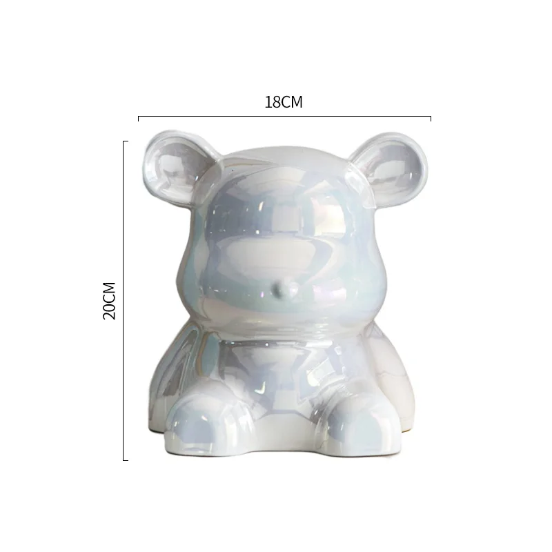 Ceramic Violence Bear Tissue Box Holder Light Luxury Home Table Tissue Box Bedroom Room Creative Organizer Kawaii Case 6