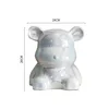Ceramic Violence Bear Tissue Box Holder Light Luxury Home Table Tissue Box Bedroom Room Creative Organizer Kawaii Case 6