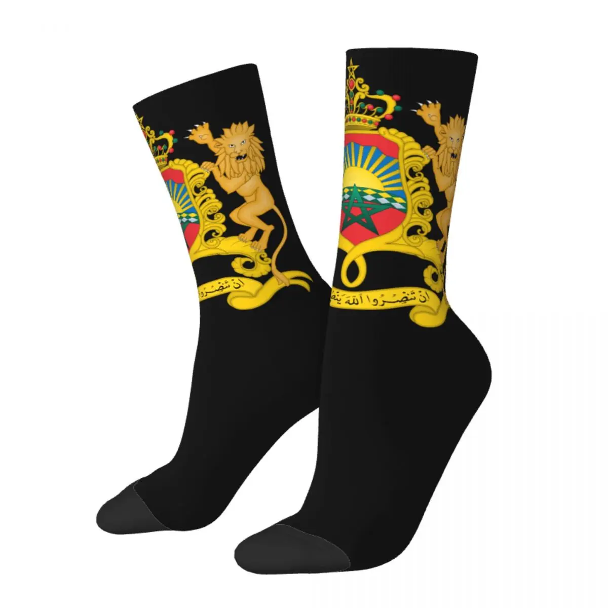 

Kingdom Of Morocco Socks Designed Super Soft Moroccan Patriotic Sport Dress Socks All Seasons