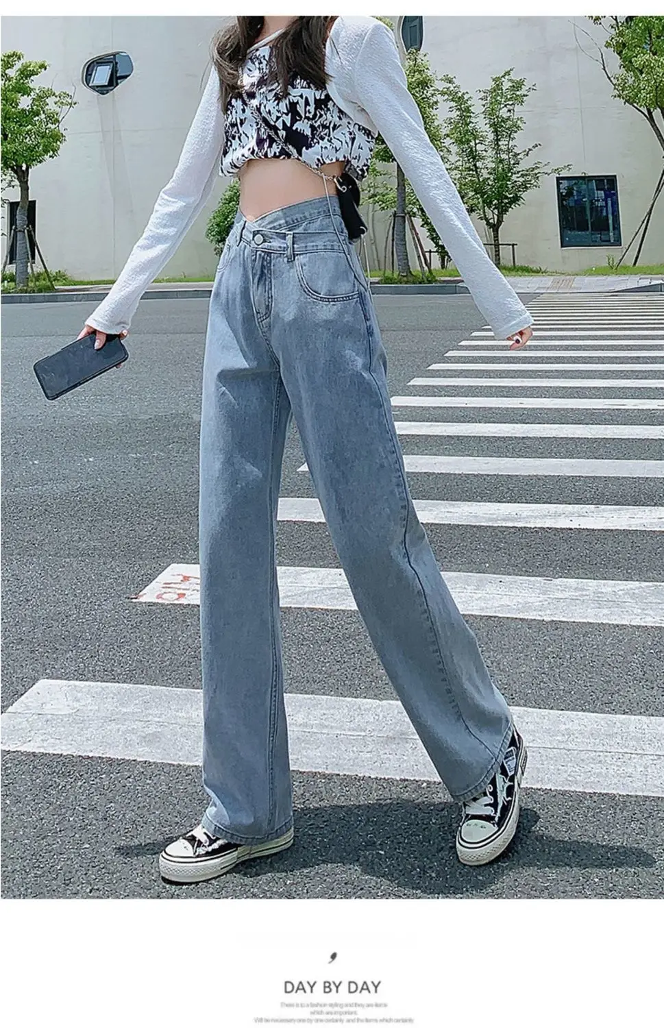 Casual Straight Jeans Woman High Waist Denim Wide Leg Pants Trousers Baggy Streetwear Y2K Loose Blue Gray Korean Mom Cute Jeans versace jeans couture