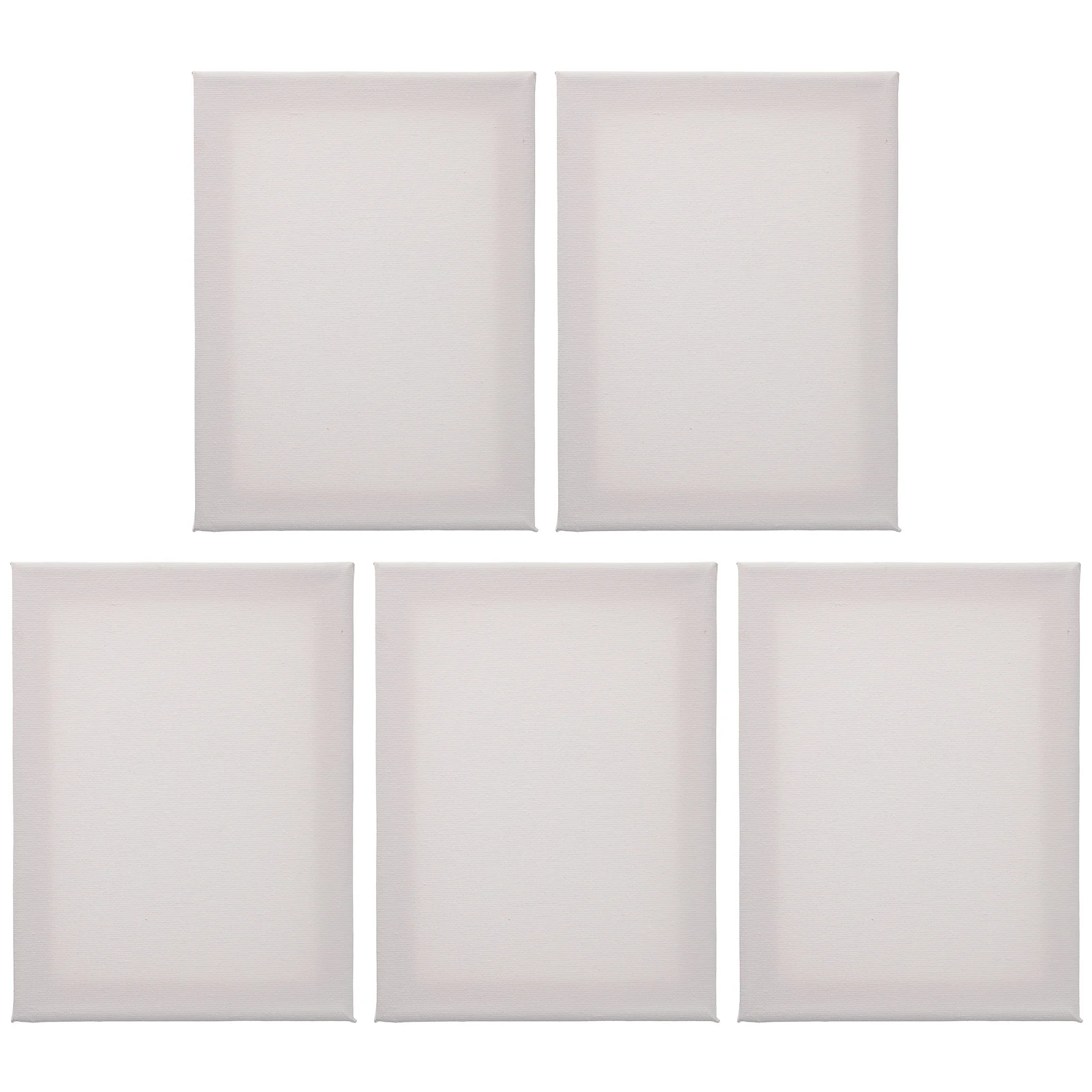 5pcs Stretched Canvas Square Blank Canvases Cotton Canvases For Oils Watercolor Painting Canvas 8 X 6 Inches ( 20 X 15 Cm)