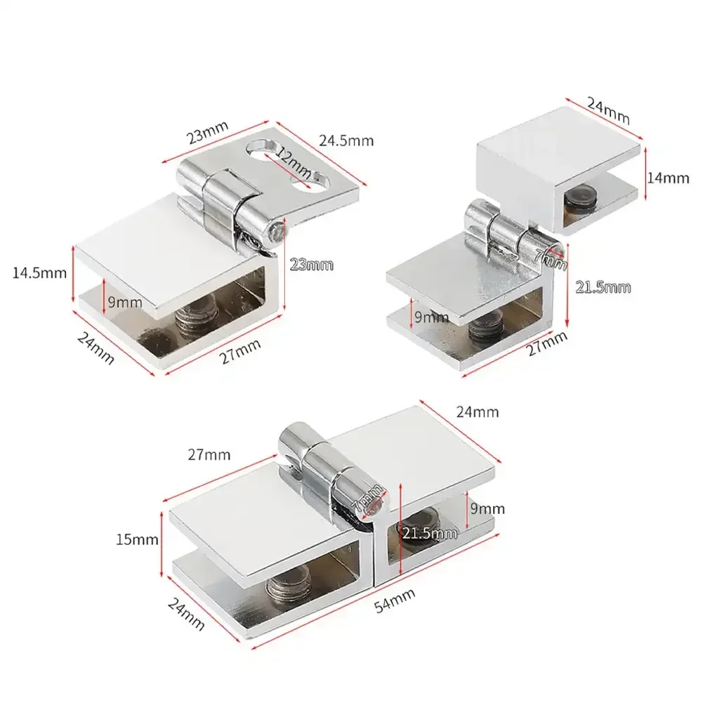 Cabinet Glass Door Hinges Wine Door Hinges Glass hardware Suitable glass thickness 5-8mm. 90/180/0 degree stainless steel hinges door hinges