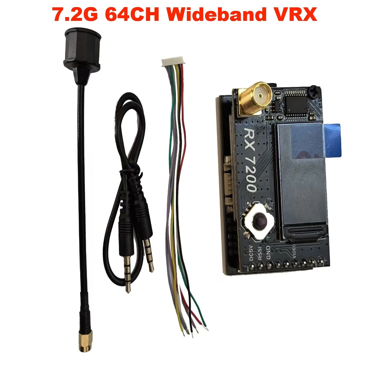 Récepteur FPV 7.2G 64CH VRX - Haute sensibilité - Entrée 7-36V
