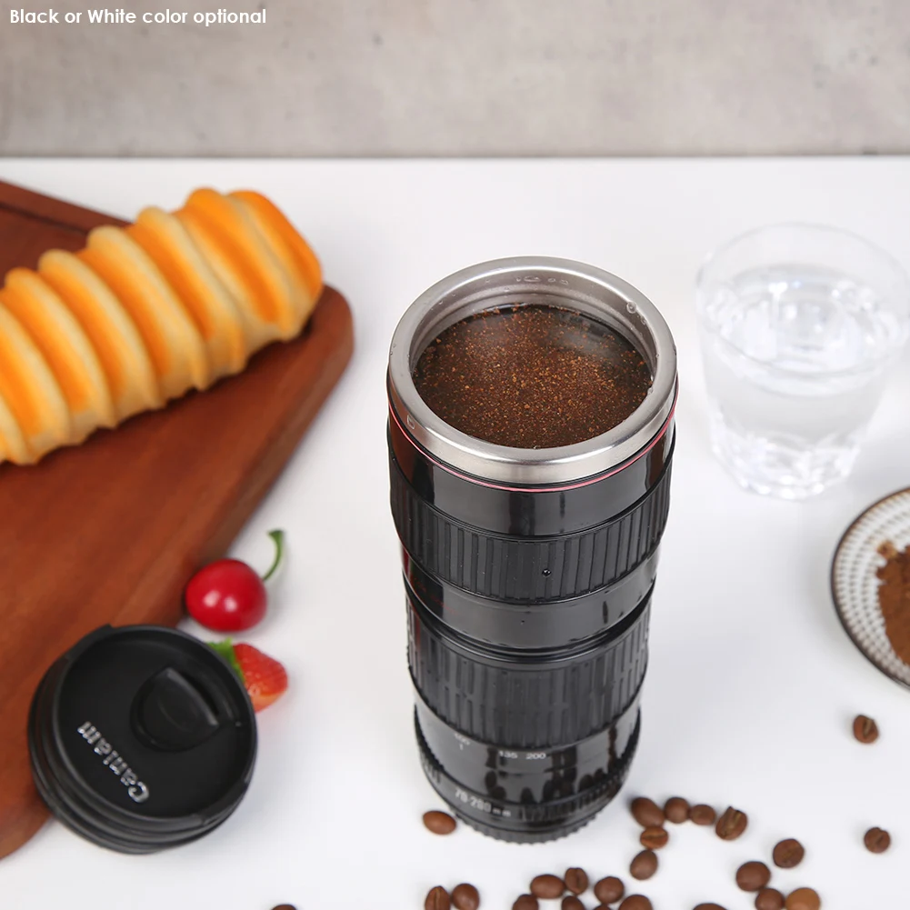 Taza Lente Cámara Vaso Mug Acero Inoxidable 350ml En Medellín